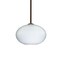 Besa Lighting Pape 10 Cord Pendant, Opal Ribbed, Bronze Finish, 1x9W LED 1TT-491207-LED-BR - alternate 1